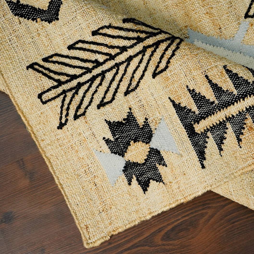 Bohomien tan flatweave jute-blend rug Bohomien tan flatweave jute-blend rug - Image 7