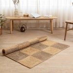 Braided Checkerboard Jute Rug