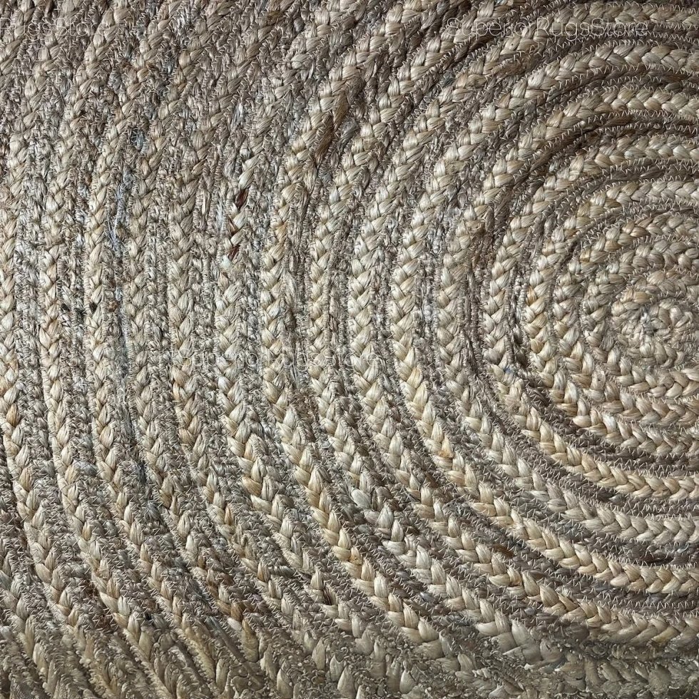 Braided round jute rug - Image 3