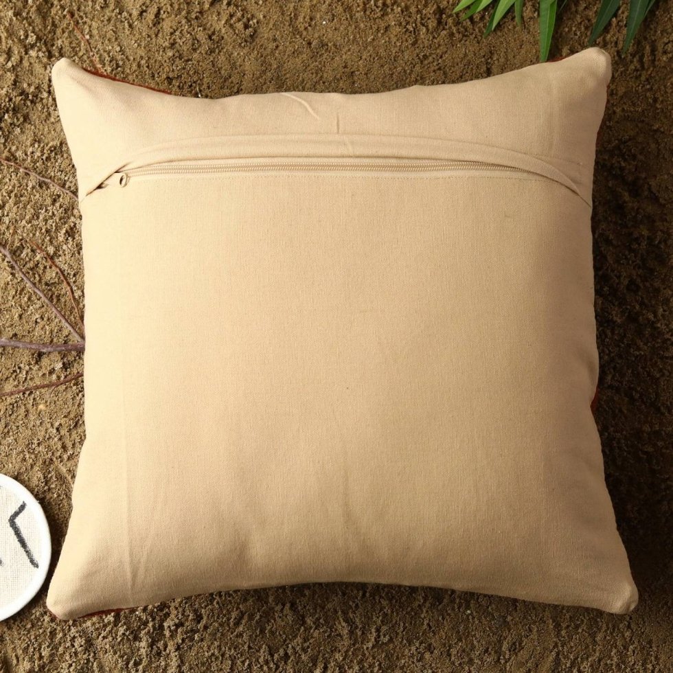 Ethnic wool and jute kilim pillow - Image 4