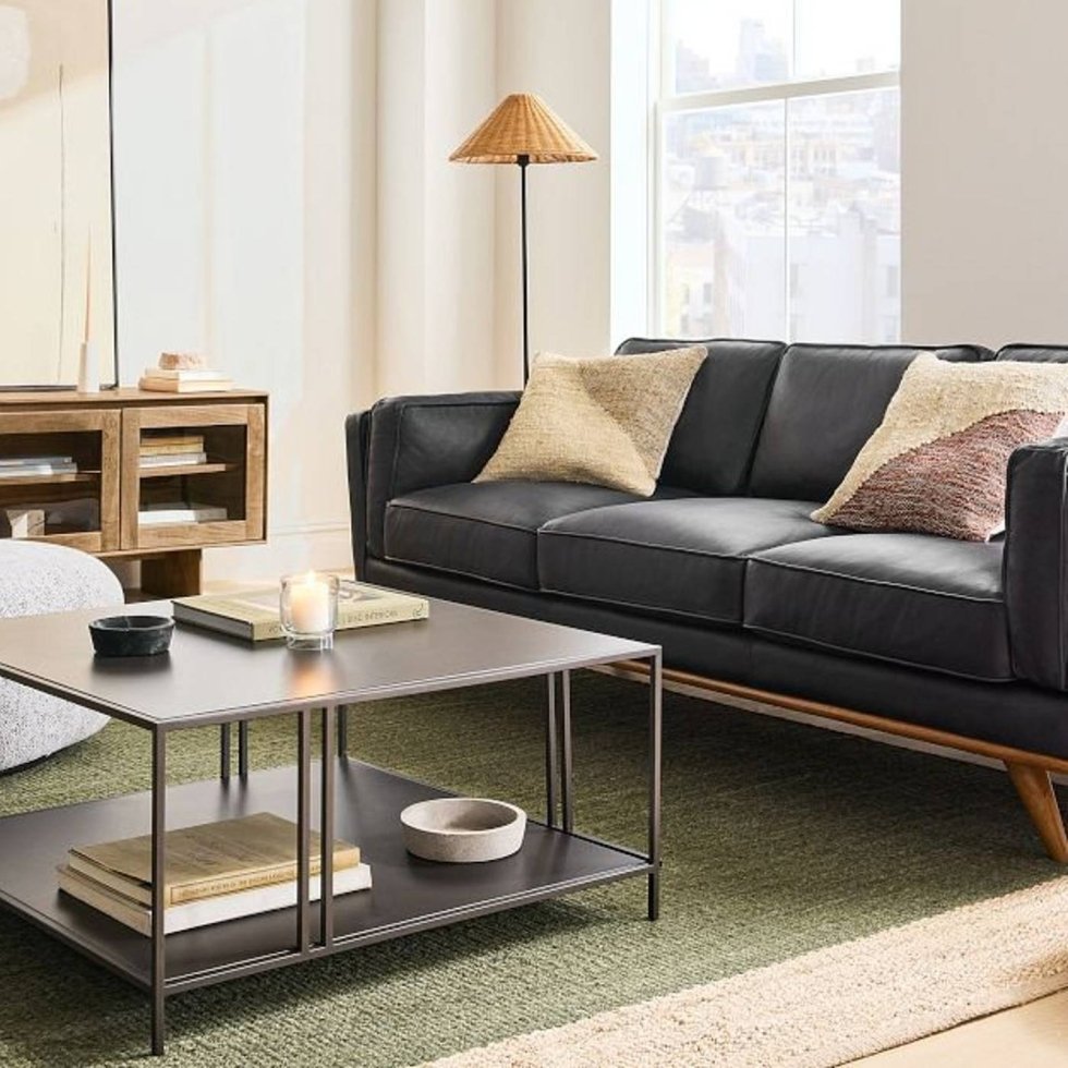 Green hemp and jute area rug - Image 2