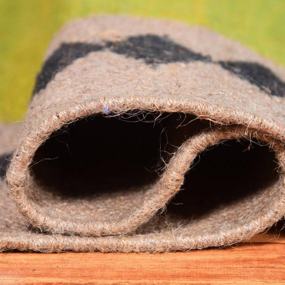 Green wool and jute rug - Image 4