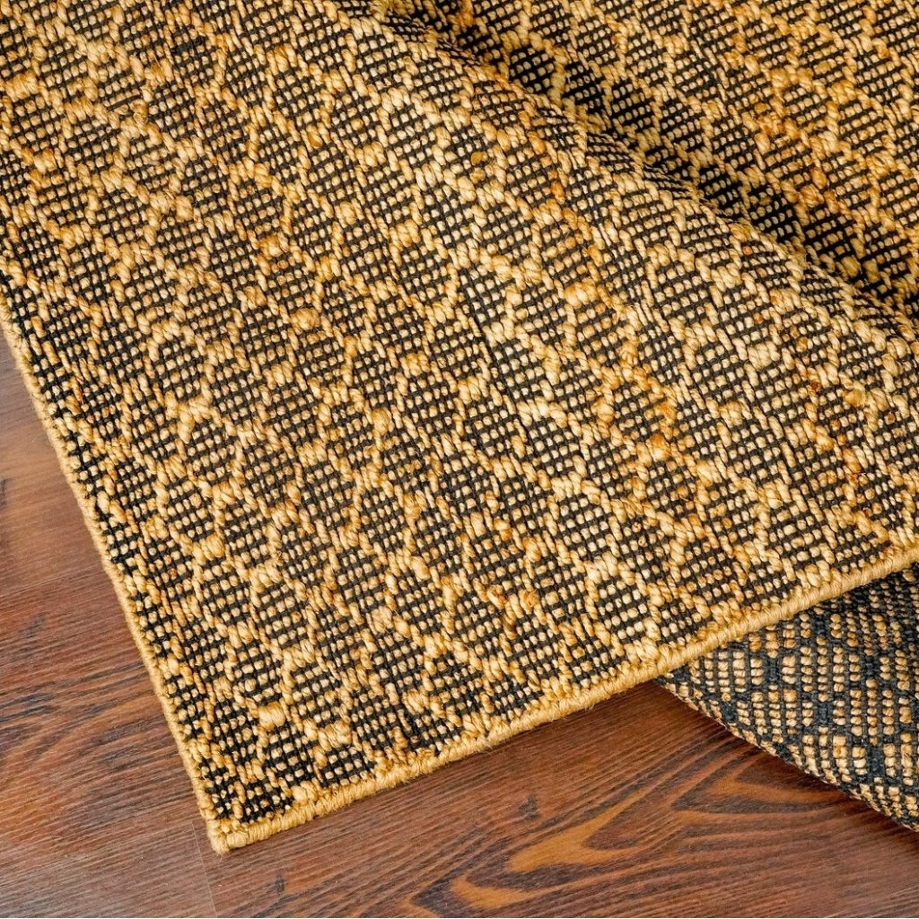 Handwoven Jute Ribbed Solid Rug
