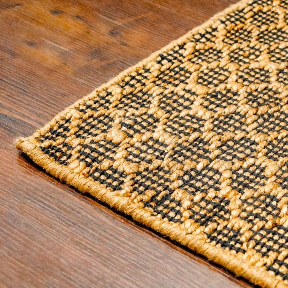 Handwoven jute ribbed solid rug - Image 3