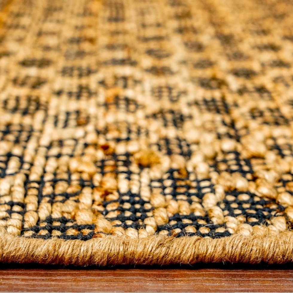 Handwoven jute ribbed solid rug - Image 4