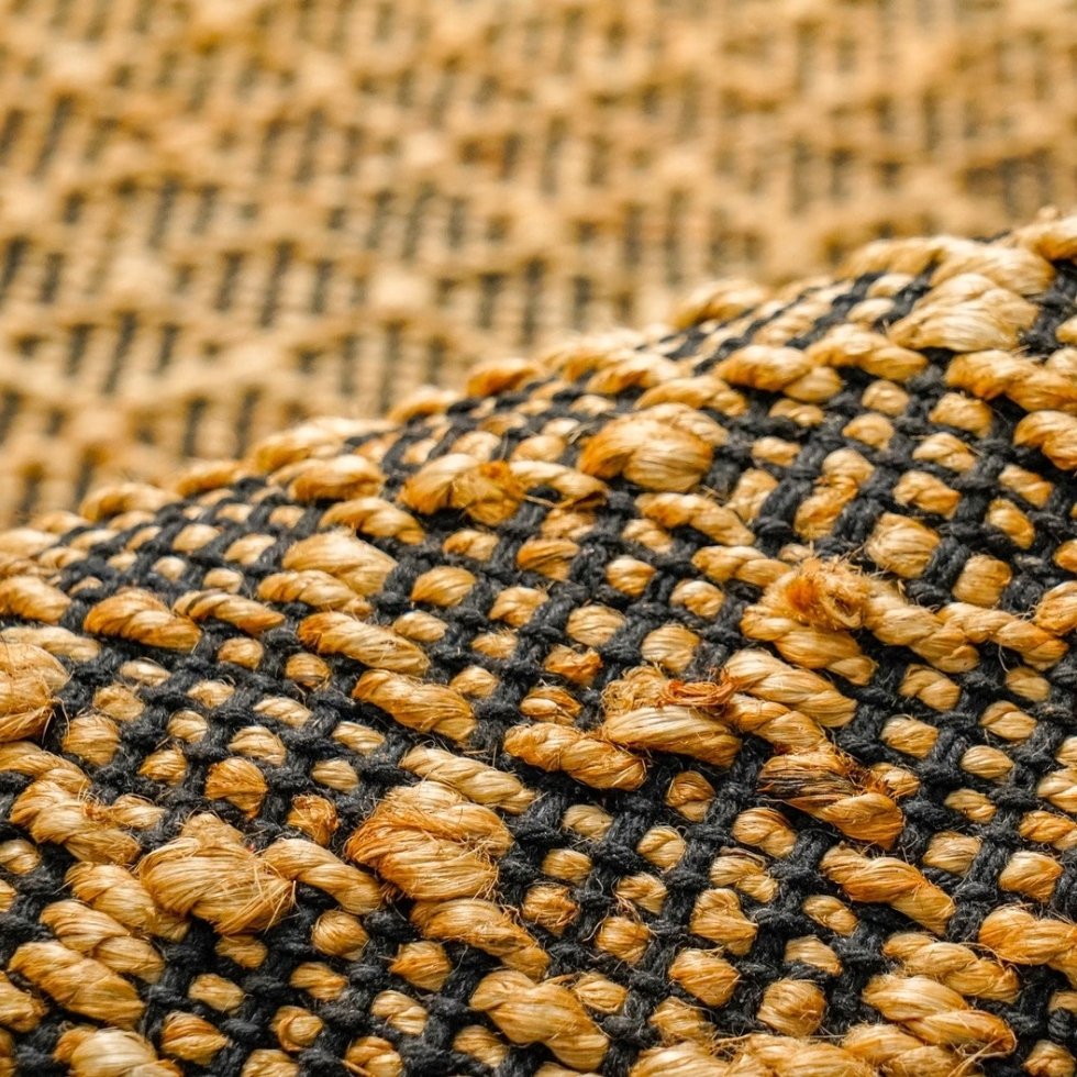 Handwoven jute ribbed solid rug - Image 6