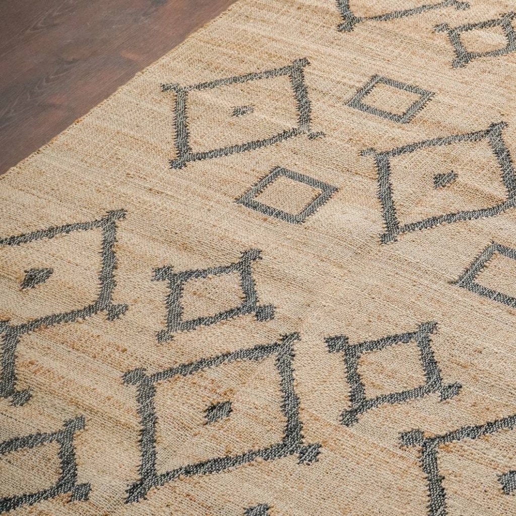 Handwoven Tribal Cotton And Jute Rug
