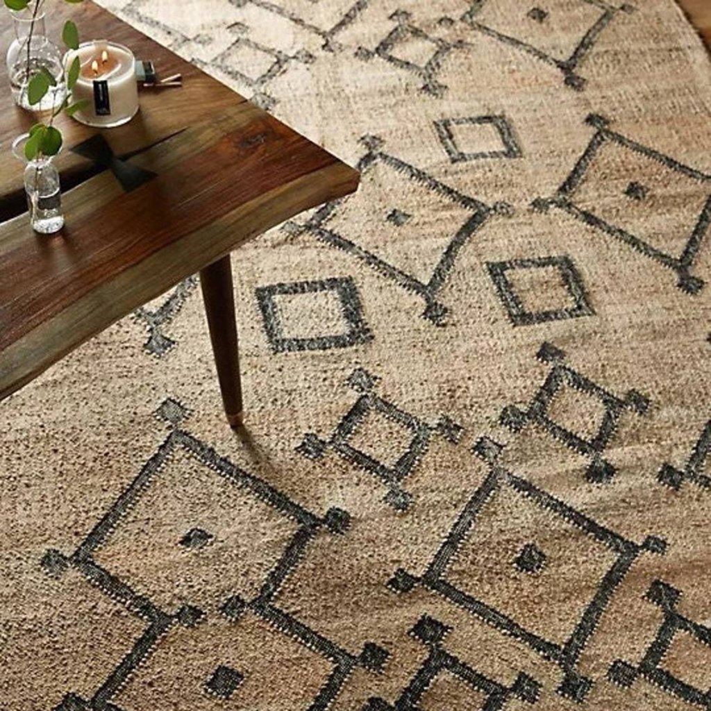 Handwoven Tribal Cotton And Jute Rug
