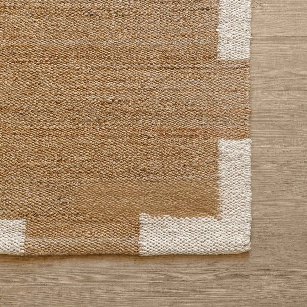 Jute and hemp rugs with white border - Image 4