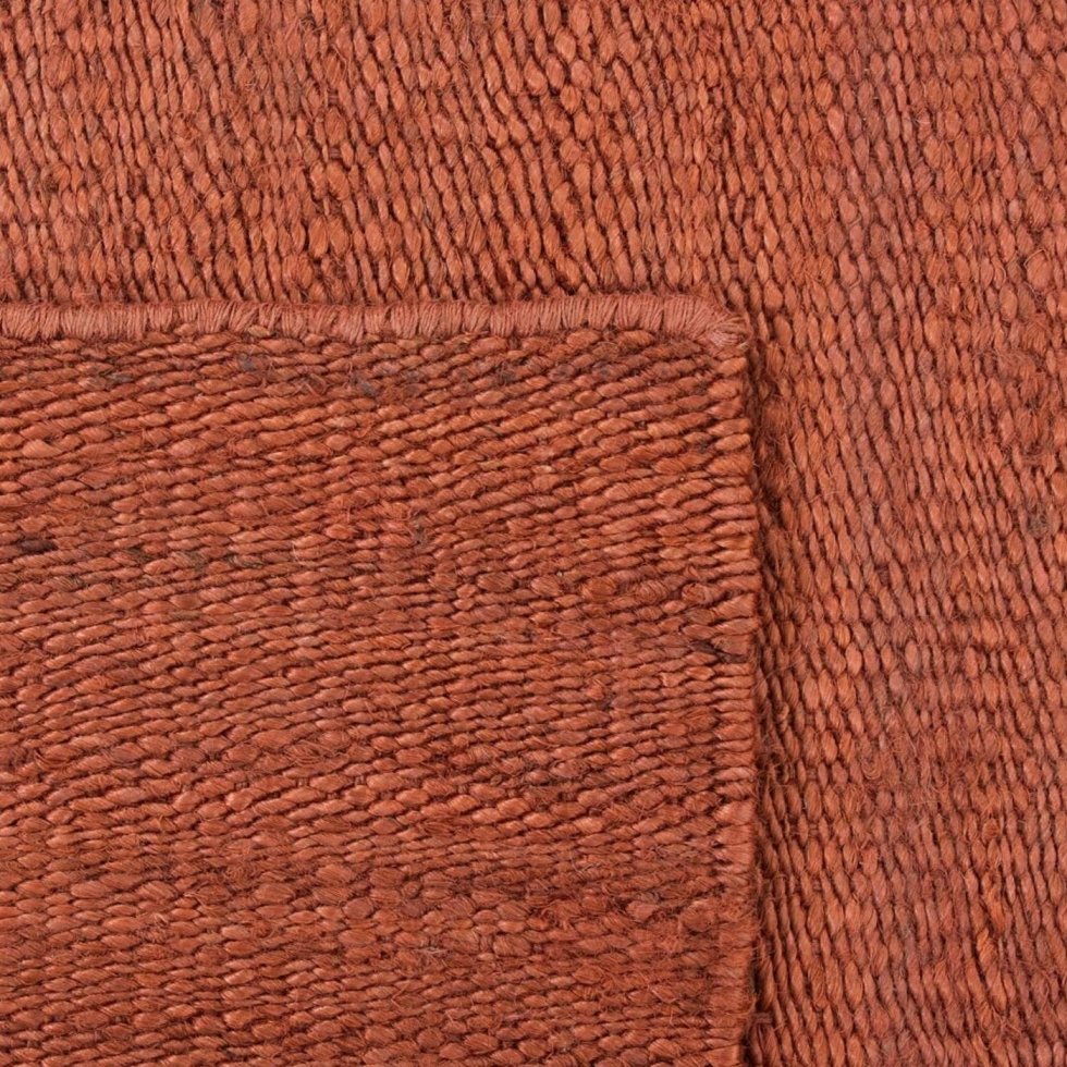 Red jute and hemp rug - Image 5