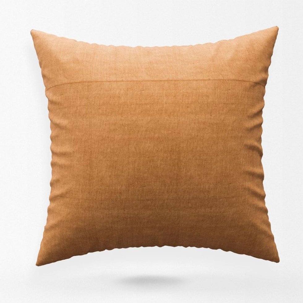 Red navajo wool and jute pillow - Image 2