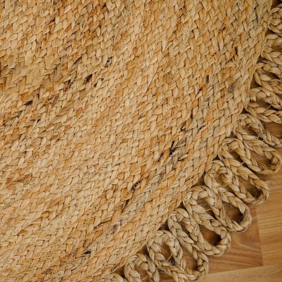 Round scalloped loop jute rug - Image 2