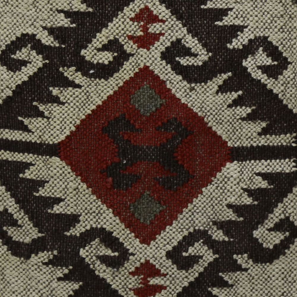 Tribal wool and jute kilim pouf Tribal wool and jute kilim pouf - Image 3