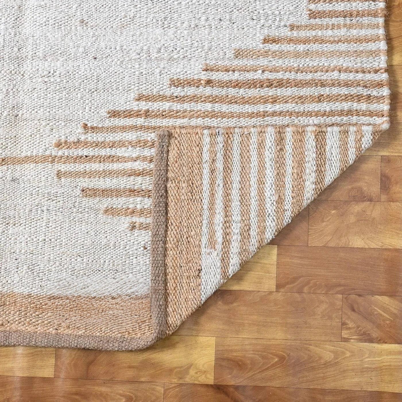 White jute rug diamond pattern White jute rug diamond pattern - Image 6