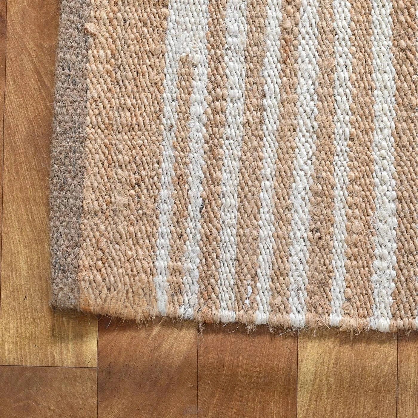 White jute rug diamond pattern White jute rug diamond pattern - Image 4