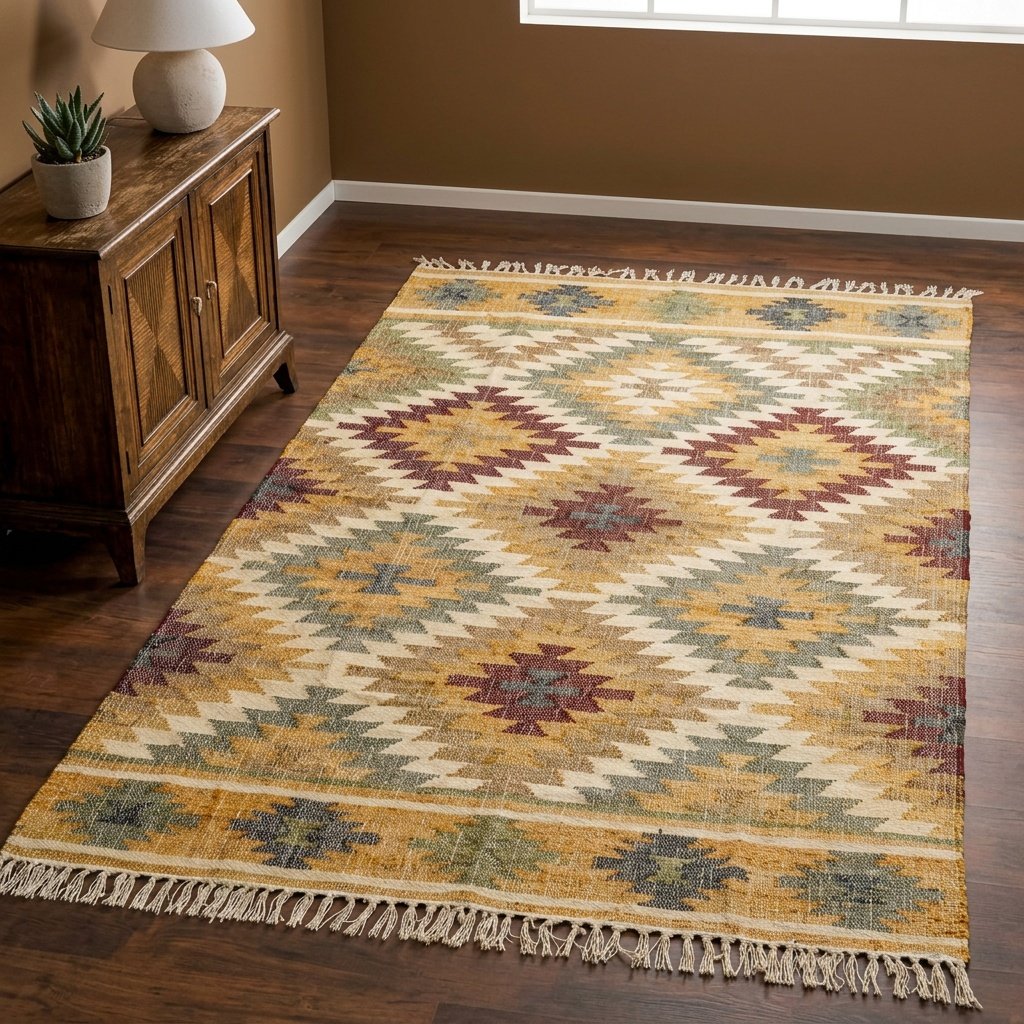 Aztec kilim hemp and jute area rug Aztec kilim hemp and jute area rug