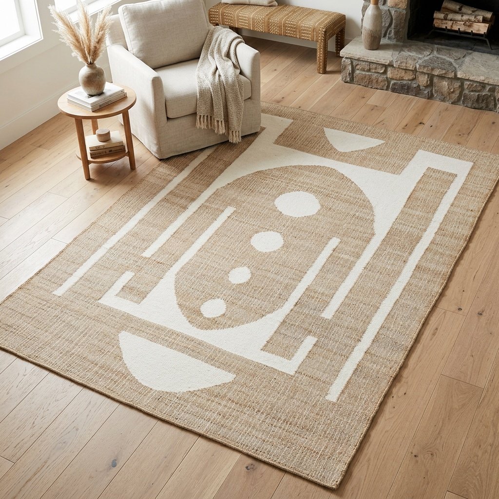 Cotton jute area rug Cotton jute area rug