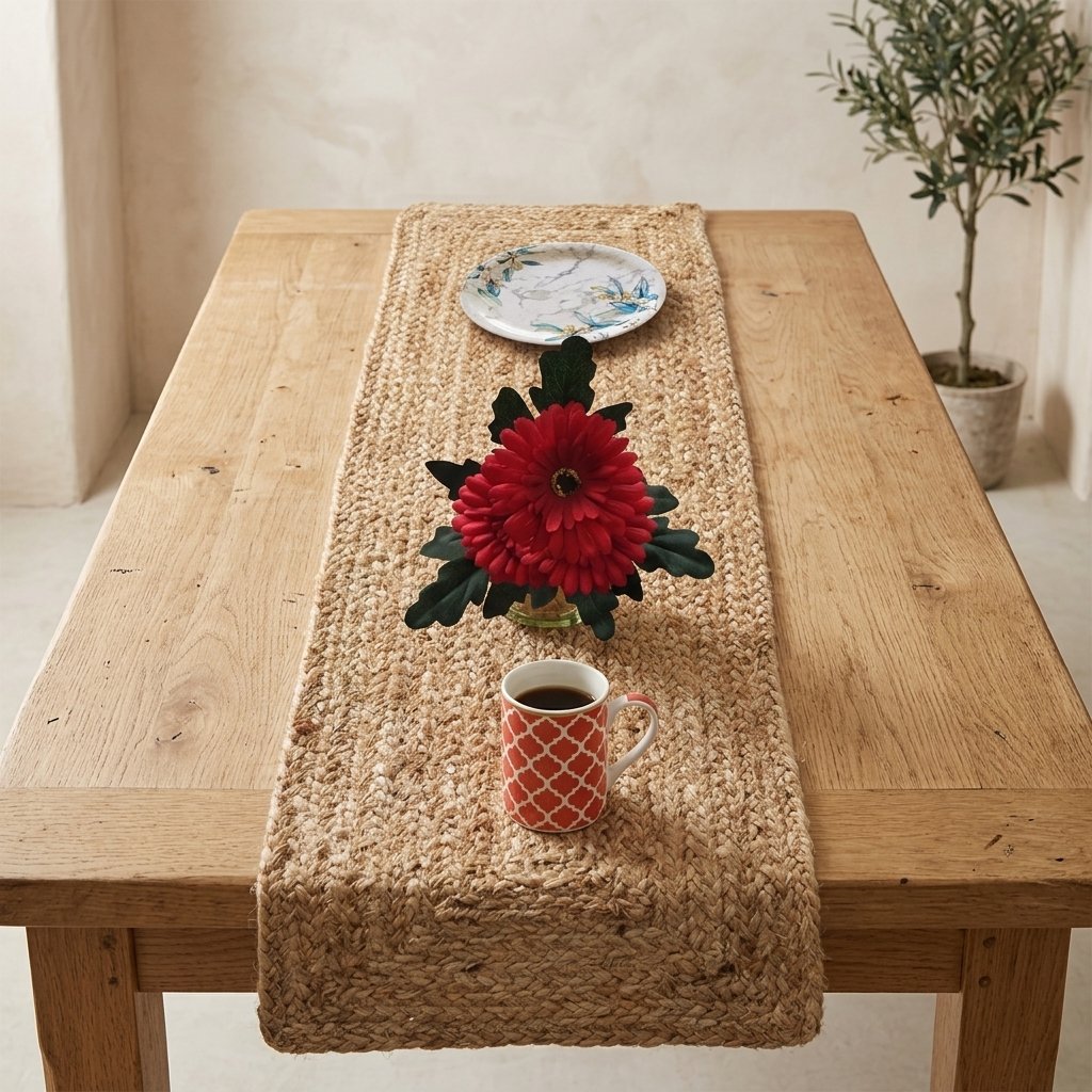 Handwoven braided jute placemat Handwoven braided jute placemat
