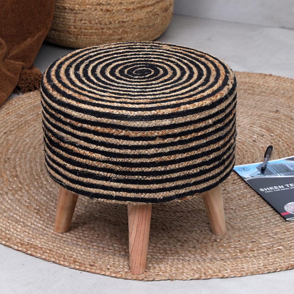 What Is A Jute Ottoman? black jute ottoman