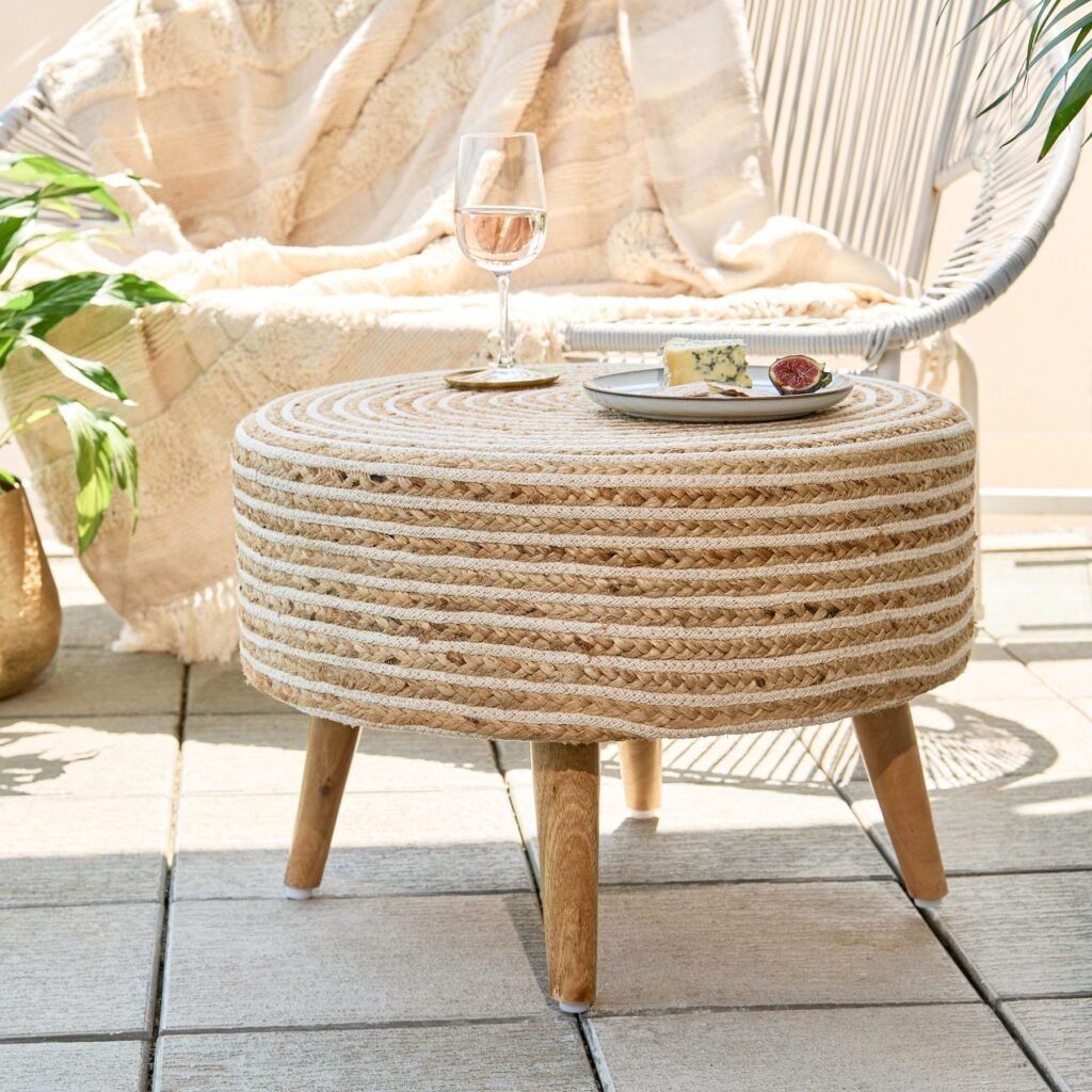 What Is A Jute Ottoman? jute ottoman design