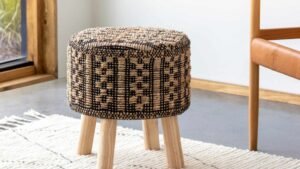 Home jute ottoman handmade