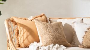 Home jute pillow in living areas main