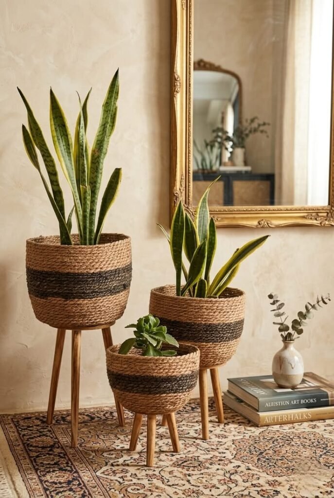 jute baskets for plants