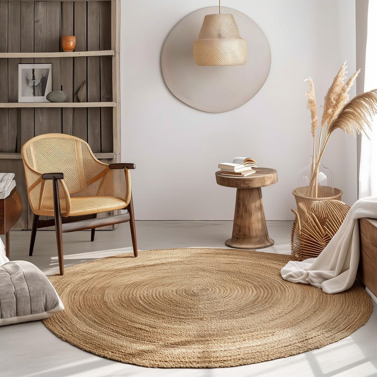 Comment éviter que les fibres d'un tapis en jute ne se détachent ? round jute rugs
