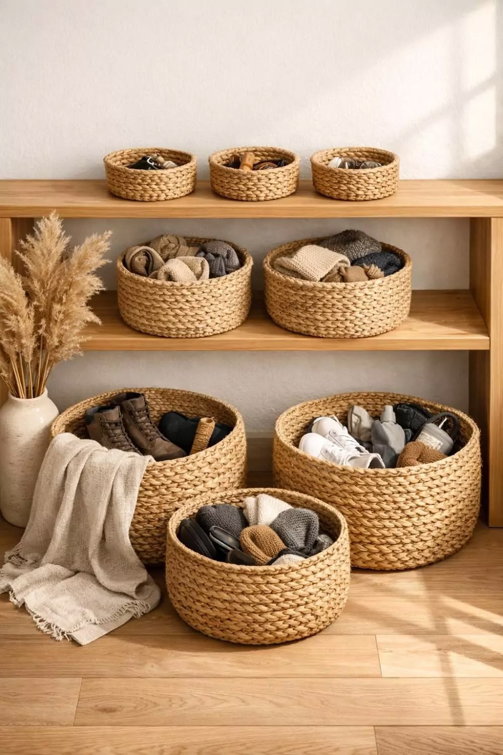 Cestas de yute vs. cestas de cuerda de algodón: ¿Cuál es más duradera? jute basket design
