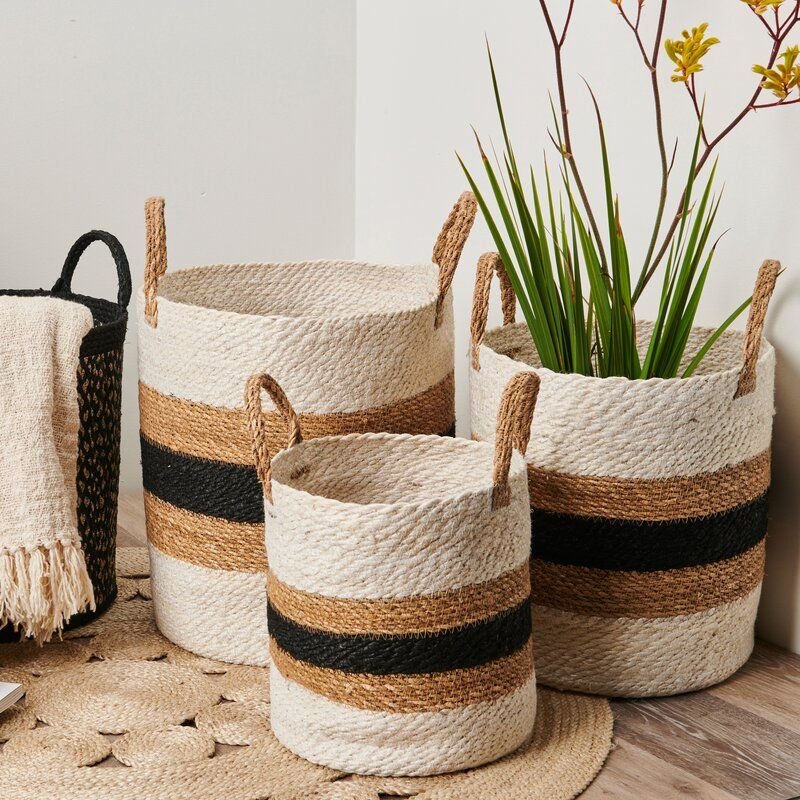 Cestas de yute vs. cestas de cuerda de algodón: ¿Cuál es más duradera? jute design baskets