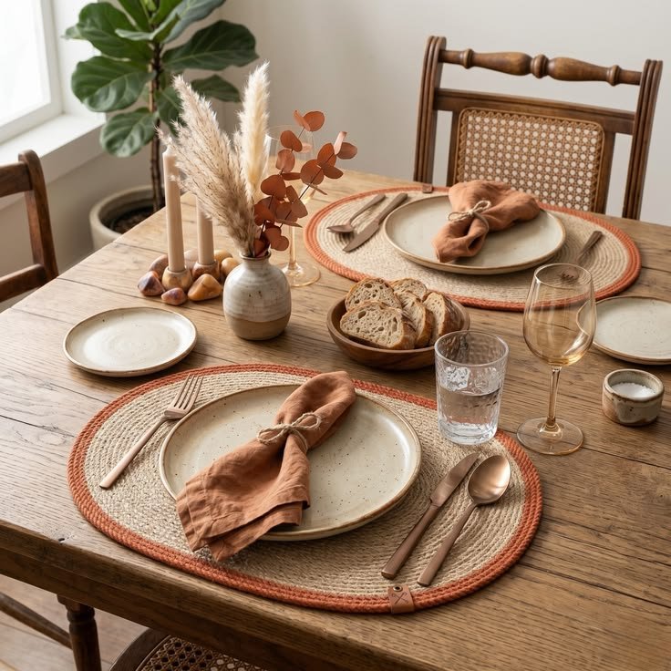 oval jute placemats