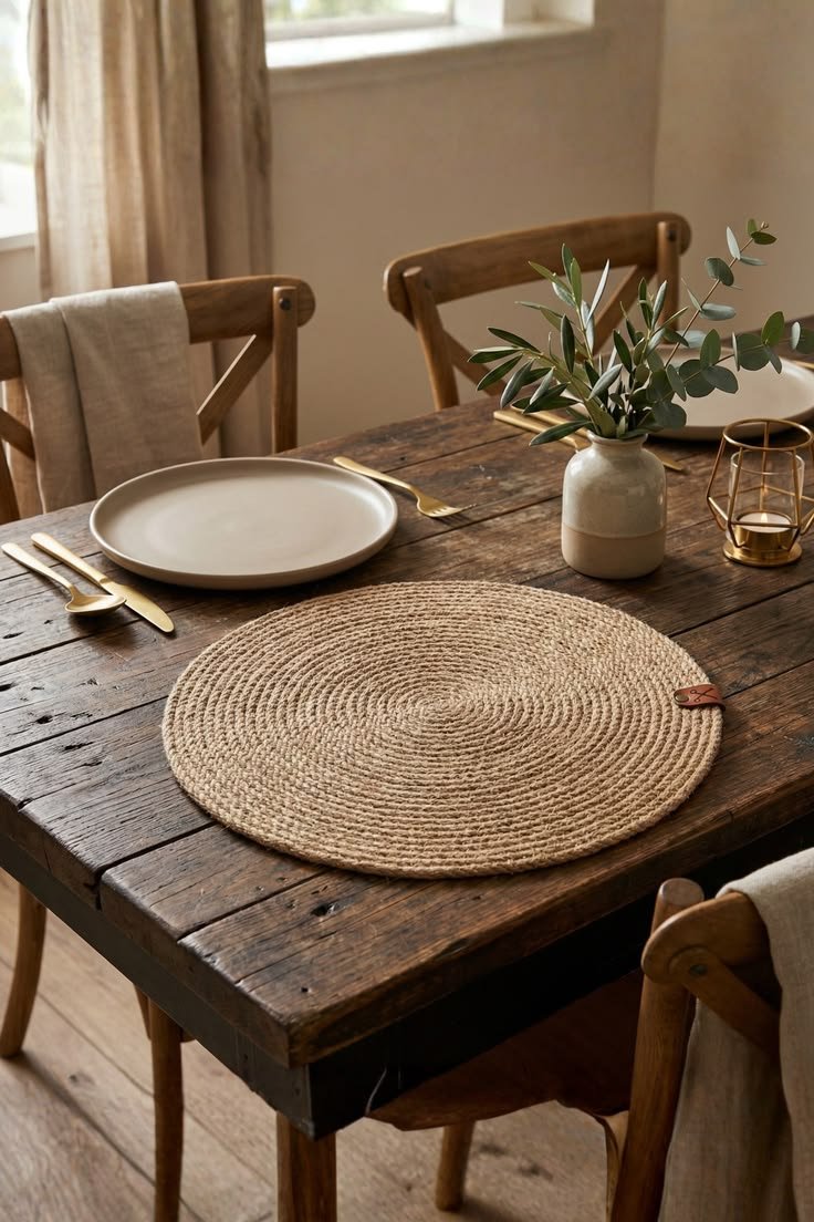 round jute placemats