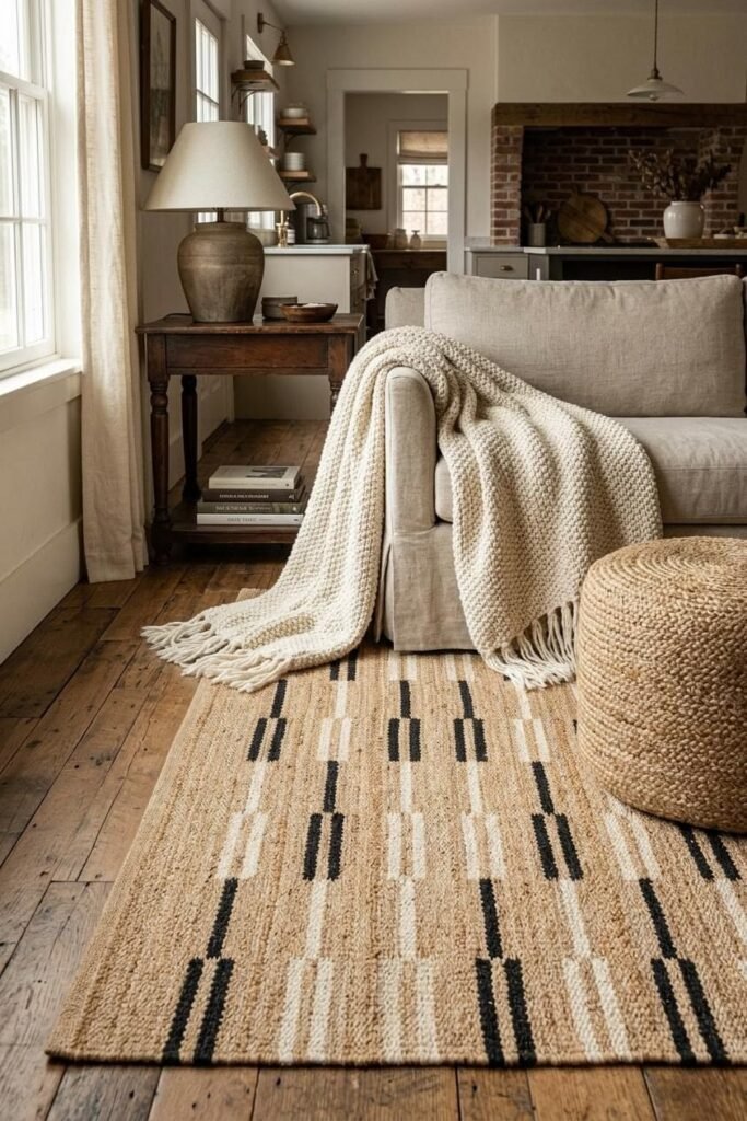¿Son duraderas las alfombras de yute y algodón? cotton jute rugs