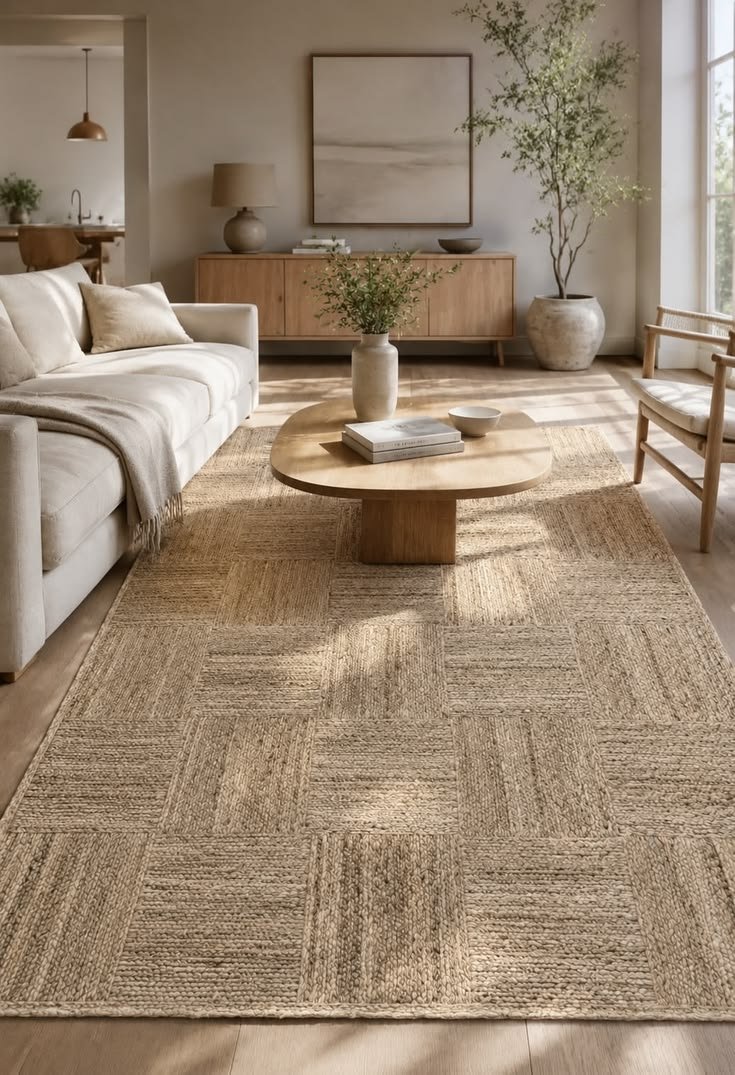 ¿Son duraderas las alfombras de yute y algodón? jute cotton rug